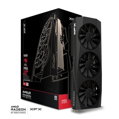 Видеокарта XFX AMD Radeon RX 9070 Quicksilver, 16GB GDDR6, 256-bit, PCIе 5.0, 3xDP, 1xHDMI