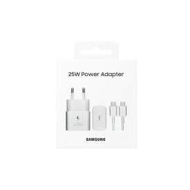 Зарядно SAMSUNG, 25 W, USB-C, GaN, with cable, White