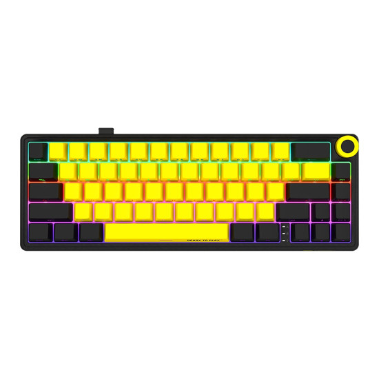 Безжична клавиатура LORGAR KBP70MW, Black/yellow