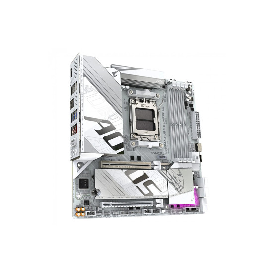 Дънна платка GIGABYTE B850M AORUS ELITE WIFI6E ICE, AM5, DDR5, PCIe 5.0, Wi-Fi 6E, 2.5GbE, RGB