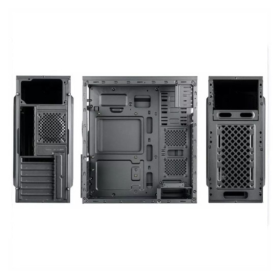 Кутия за компютър FC-F61A-USB-C, ATX, 7 слота, 1 x 5.25 инча, 2 x 3.5 инча H.D., 2 x 2.5 инча, 2 x USB 3.0, 1 x Type-C, 1 x AUDIO, PSU 550W, 12 см, 20+4 pin