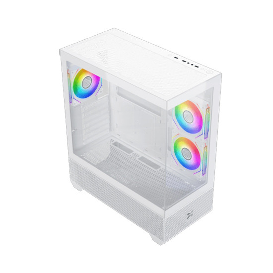 Кутия за компютър XIGMATEK Alphard Arctic, WH, EATX, U3x1 & U2x2, Front & Left TG, ARGB Remote Control Box
