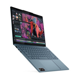 Лаптоп LENOVO Yoga Slim 7, AMD Ryzen AI 7 350, 14 инча 2.8K OLED, 500 нита, 120Hz, 32GB DDR5 RAM, 1TB SSD, Tidal Teal, Windows 11 Home