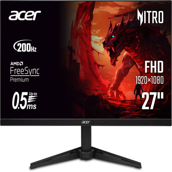 Монитор ACER Nitro QG271X1bmiipx, 27 инча, FHD, ZeroFrame, IPS, 200Hz, 16:9, 0.5ms GTG, 2xHDMI, DP