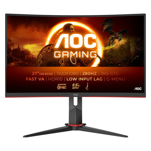 Монитор AOC C27G2Z3/BK, 27 инча, VA, WLED, FHD, 280Hz