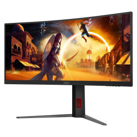 Монитор AOC CU34G4, 34 инча Curved Fast VA, UWQHD (3440 x 1440), 21:9, 180Hz, 0.5 ms