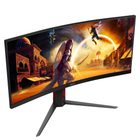 Монитор AOC CU34G4, 34 инча Curved Fast VA, UWQHD (3440 x 1440), 21:9, 180Hz, 0.5 ms