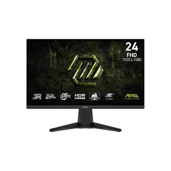 Монитор MSI MAG 245F X24 Gaming, 23.8 инча, FHD 1920 x 1080, Rapid IPS, 240 Hz, 0.5 ms, AMD FreeSync Premium, 2 x HDMI