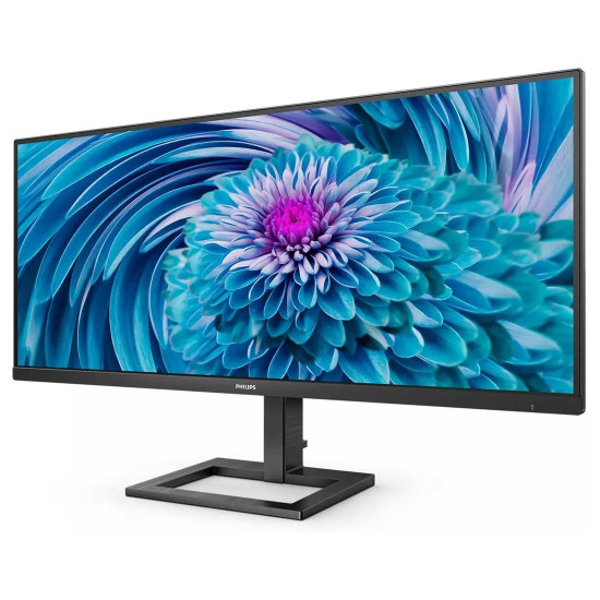 Монитор Philips 346E2LAE/00, 34 инча, E-Line, UltraWide-LCD, TFT, HDMI, DP, USB-C Dock, 65W