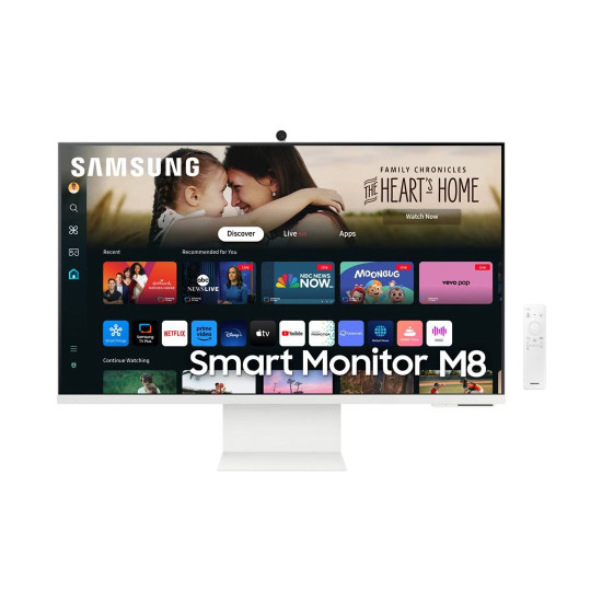 Монитор Samsung Smart Monitor M8 M80D LS32DM801UUXDU, 32 инча, UHD 4K, 60Hz, 4ms, HDR10+, Smart TV