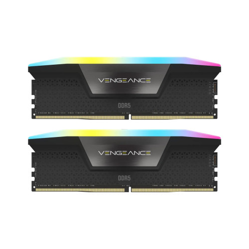 RAM памет Corsair Vengeance RGB, 64GB (2x32GB) DDR5, 6400MT/s, CL42, Kit of 2