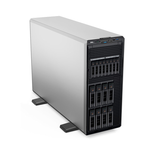 Сървър Dell PowerEdge T560, Xeon Silver 4410Y, 12C/24T, 16GB DDR5, 4TB SAS, PERC H755, 12 x 3.5" hot-plug, Dual 1100W PSU, iDRAC9, Tower