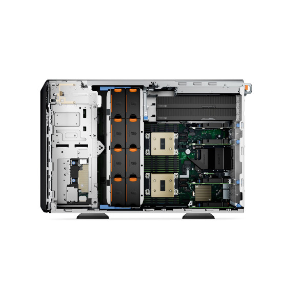 Сървър Dell PowerEdge T560, Xeon Silver 4410Y, 12C/24T, 16GB DDR5, 4TB SAS, PERC H755, 12 x 3.5" hot-plug, Dual 1100W PSU, iDRAC9, Tower