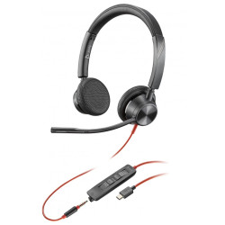 Слушалки HP Poly Blackwire 3325, Stereo, USB-C, 3.5мм Plug, USB-C/A Adapter