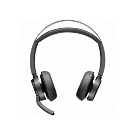 Слушалки HP Poly Voyager Focus 2, USB-C-C, USB-C към USB-A адаптер, Bluetooth, ANC, Black