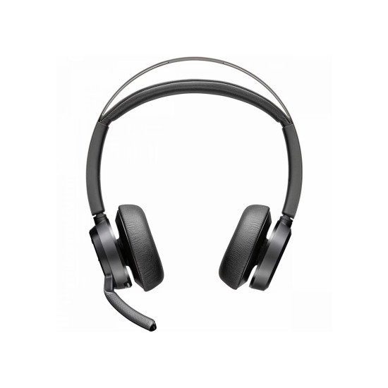 Слушалки HP Poly Voyager Focus 2, USB-C-C, USB-C към USB-A адаптер, Bluetooth, ANC, Black