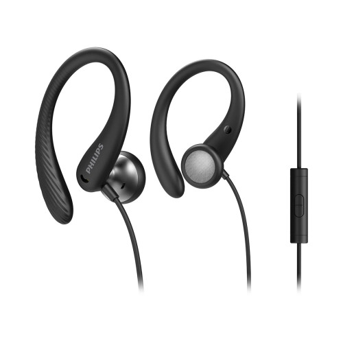 Слушалки PHILIPS InEar с кука за уши, черни, TAA1105BK/00