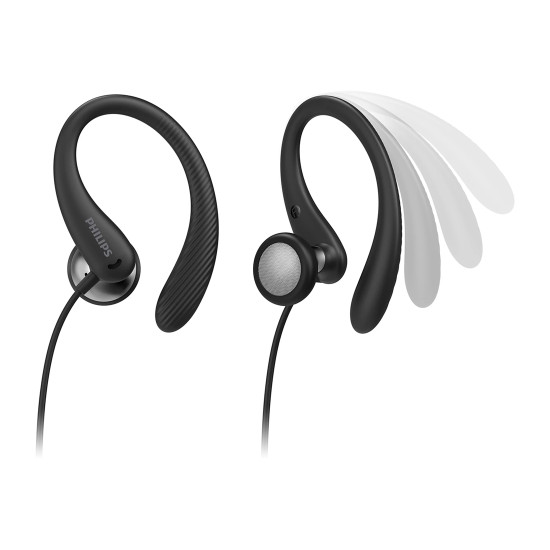 Слушалки PHILIPS InEar с кука за уши, черни, TAA1105BK/00