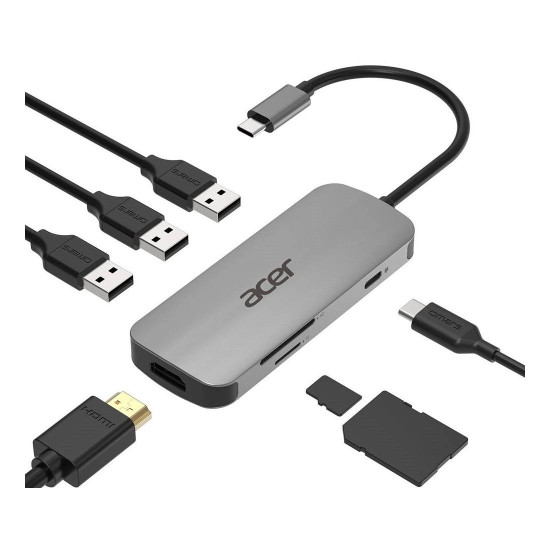 USB хъб ACER 7-in-1 Type-C Dongle (HP.DSCAB.018)
