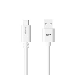 USB кабел SILICON POWER, USB Type-C - USB Boost Link LK10AC, 1M, 2.4A, Бял
