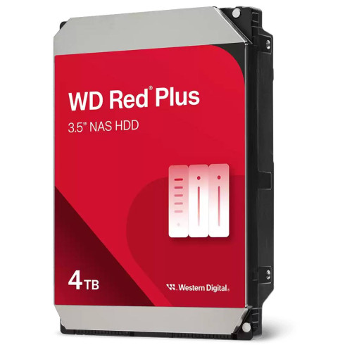 Вътрешен твърд диск Western Digital Red Plus 4TB, SATA 6Gb/s, 3.5 инча, 258MB кеш