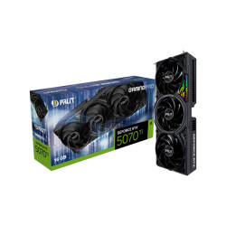 Видеокарта Palit GeForce RTX 5070 Ti GamingPro, 16GB GDDR7, PCIe Gen 5, ARGB, Dual BIOS, TurboFan 4.0, HDMI, DisplayPort, Ray Tracing, DLSS 4