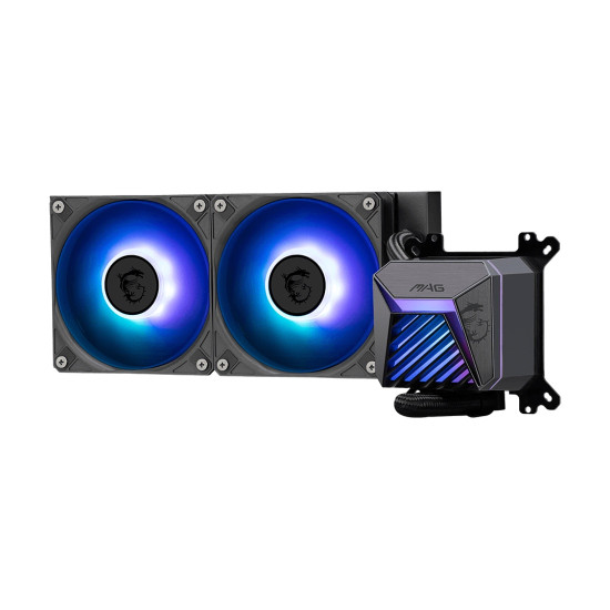 Водно охлаждане MSI MAG CORELIQUID A15 240, 240 mm, ARGB, 2x 120 mm, Black