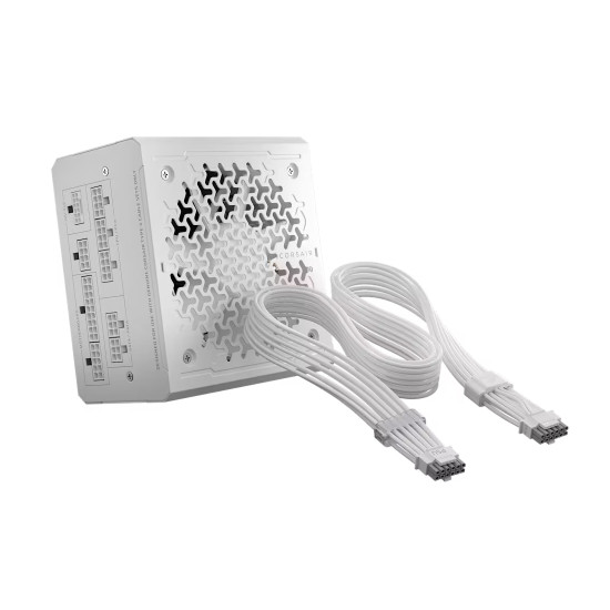 Захранване CORSAIR RMe White Series RM850e ThermalProtect, 850 W, ATX 3.1, PCIe 5.1, Cybenetics Platinum, напълно модулно, White