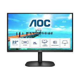Монитор AOC 22B2H, 21.5 инча VA FHD 1920x1080, 6.5ms, HDMI1.4, VGA