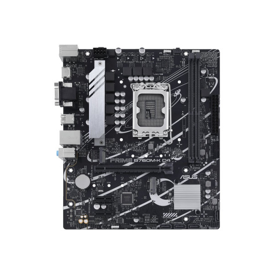 Дънна платка ASUS PRIME B760M-K D4 LGA1700 microATX MB 2xDDR4 4xSATA 2xM.2 1xD-Sub 1xHDMI 2.0 Дънна платка ASUS PRIME B760M-K D4 LGA1700 microATX MB 2xDDR4 4xSATA 2xM.2 1xD-Sub 1xHDMI 2.0