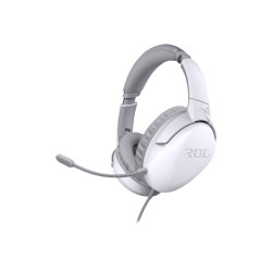 Слушалки ASUS ROG Strix Go Core Moonlight White Wired Gaming Headset Discord Certified Mic Hi-Res Audio 40mm Drivers Lightweight 3.5mm