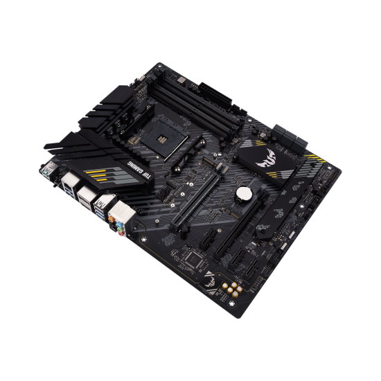 Дънна платка ASUS TUF GAMING B550-PLUS ATX MB PCIe 4.0 dual M.2 10 DrMOS power stages 2.5Gb Ethernet HDMI DisplayPort SATA 6Gbps USB3.2 Gen 2