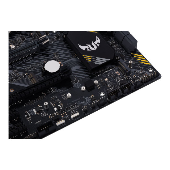 Дънна платка ASUS TUF GAMING B550-PLUS ATX MB PCIe 4.0 dual M.2 10 DrMOS power stages 2.5Gb Ethernet HDMI DisplayPort SATA 6Gbps USB3.2 Gen 2