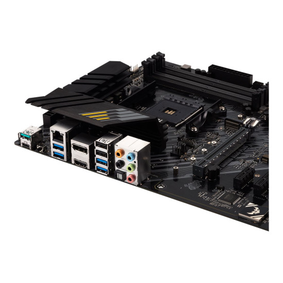 Дънна платка ASUS TUF GAMING B550-PLUS ATX MB PCIe 4.0 dual M.2 10 DrMOS power stages 2.5Gb Ethernet HDMI DisplayPort SATA 6Gbps USB3.2 Gen 2