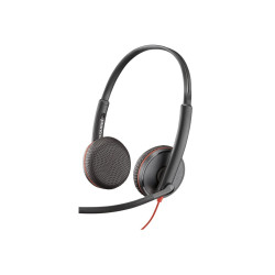 Слушалки HP Poly Blackwire 3225 Stereo USB-C Headset +3.5mm Plug +USB-C/A Adapter Bulk
