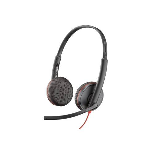 Слушалки HP Poly Blackwire 3225 Stereo USB-C Headset +3.5mm Plug +USB-C/A Adapter Bulk