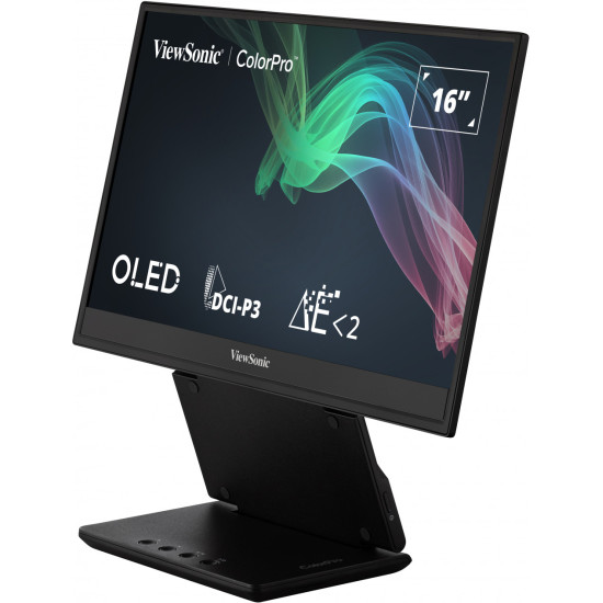 Монитор VIEWSONIC VP16-OLED, 15.6 инча 1920x1080 16:9 FHD OLED, Micro HDMI, 2xUSB-C, Speakers