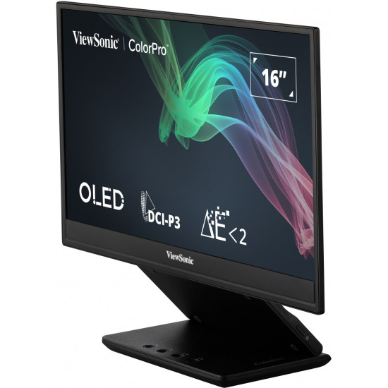 Монитор VIEWSONIC VP16-OLED, 15.6 инча 1920x1080 16:9 FHD OLED, Micro HDMI, 2xUSB-C, Speakers