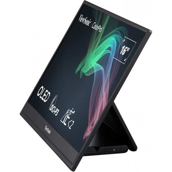 Монитор VIEWSONIC VP16-OLED, 15.6 инча 1920x1080 16:9 FHD OLED, Micro HDMI, 2xUSB-C, Speakers
