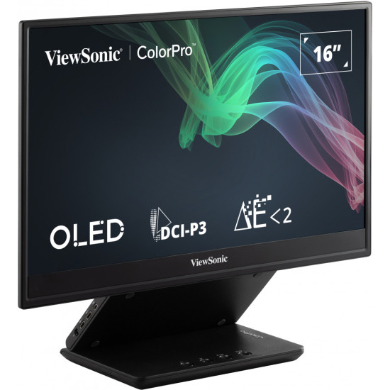 Монитор VIEWSONIC VP16-OLED, 15.6 инча 1920x1080 16:9 FHD OLED, Micro HDMI, 2xUSB-C, Speakers