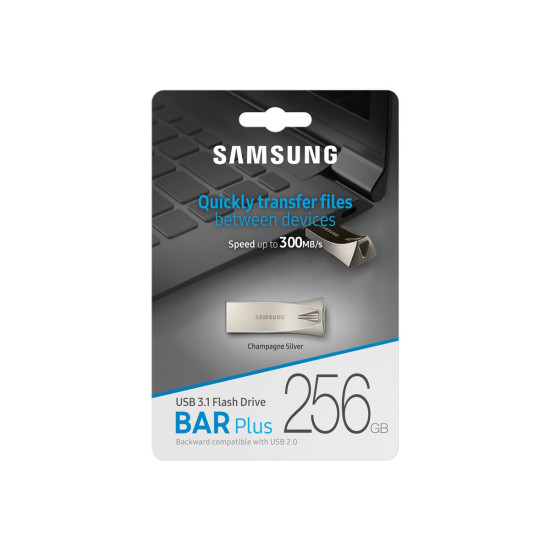 Флаш памет SAMSUNG BAR Plus 256GB USB 3.1 Champagne Silver