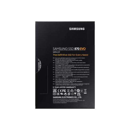 Вътрешен SSD диск SAMSUNG SSD 870 EVO 2TB 2.5 inch SATA 560MB/s read 530MB/s write