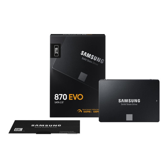 Вътрешен SSD диск SAMSUNG SSD 870 EVO 2TB 2.5 inch SATA 560MB/s read 530MB/s write