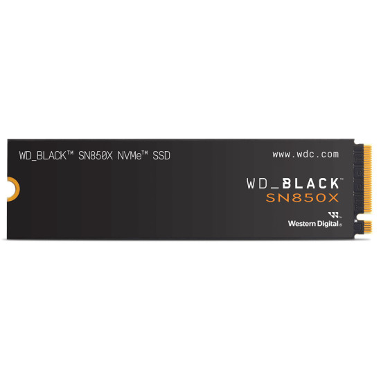 Вътрешен SSD диск WESTERN DIGITAL Black SN850X, 1TB NVMe, M.2 PCIe Gen4x4 Вътрешен SSD диск WESTERN DIGITAL Black SN850X, 1TB NVMe, M.2 PCIe Gen4x4