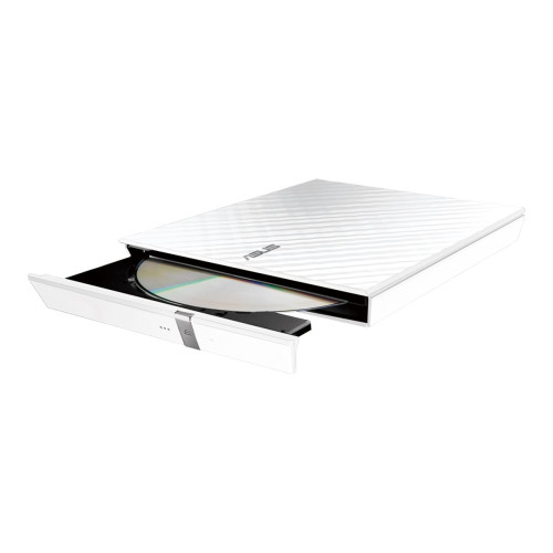 Оптично устройство ASUS SDRW-08D2S-U Lite ext.Slim DVD Writer 8x DVD±R 6x DVD±R DL 5x DVD-RAM USB 2.0 incl.Cyberlink Power2Go white