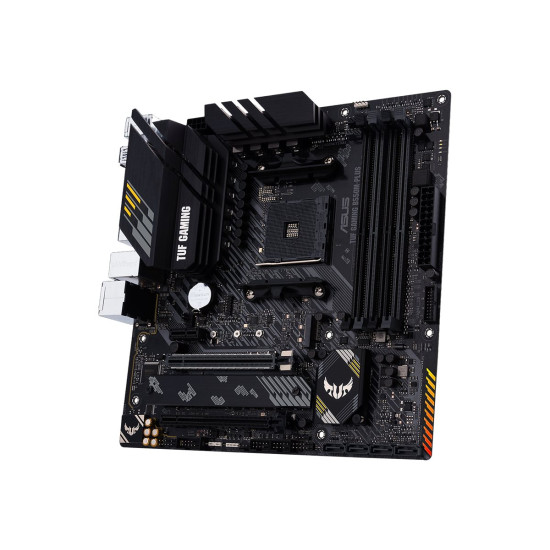 Дънна платка ASUS TUF GAMING B550M-PLUS mATX MB PCIe 4.0 dual M.2 10 DrMOS power stages 2.5Gb Ethernet HDMI DisplayPort SATA 6Gbps