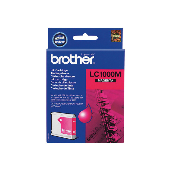 Мастило BROTHER LC-1000 ink cartridge magenta standard capacity 500 pages 1-pack Мастило BROTHER LC-1000 ink cartridge magenta standard capacity 500 pages 1-pack