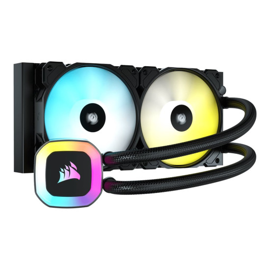 Водно охлаждане CORSAIR H100 RGB 240mm Radiator Liquid CPU Cooler Водно охлаждане CORSAIR H100 RGB 240mm Radiator Liquid CPU Cooler