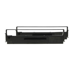 Лента за матричен принтер EPSON SIDM Black Ribbon Cartridge for LQ-350/300+/300+II, Dualpack (C13S015646)