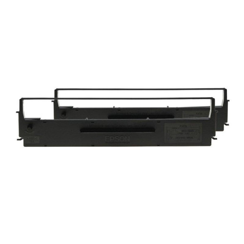 Лента за матричен принтер EPSON SIDM Black Ribbon Cartridge for LQ-350/300+/300+II, Dualpack (C13S015646)